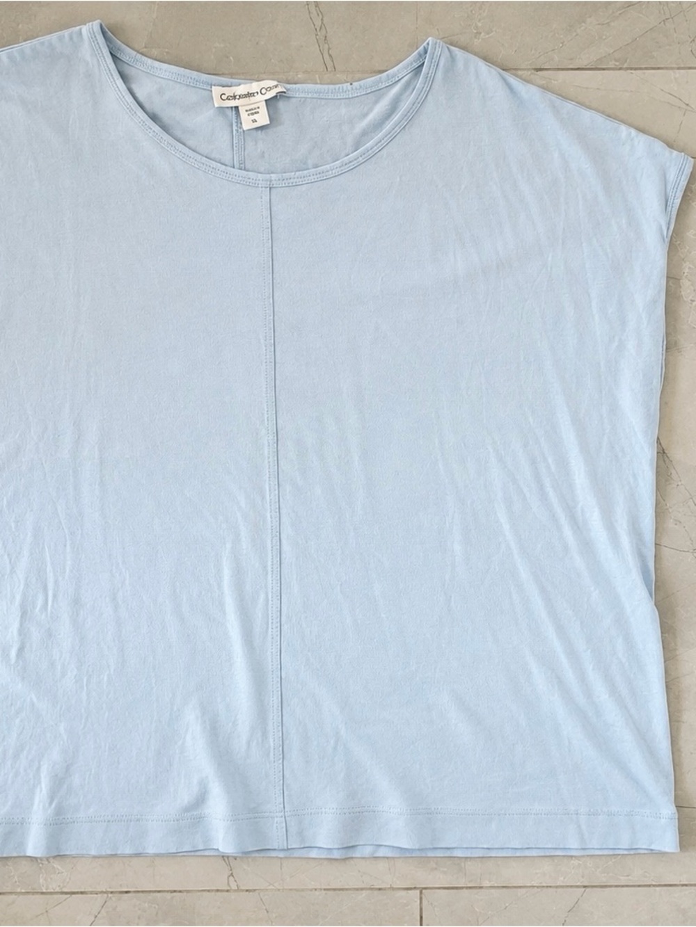 Coldwater Creek Light Blue Soft Knit Short Sleeve Top – Women’s XL - Picture 2 of 4
